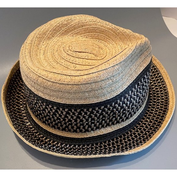 BCBG MAXAZRIA Fedora Hat Straw - Picture 2 of 6